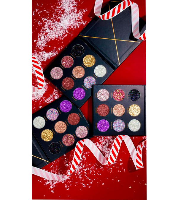 Pressed glitter palette Lovin' Christmas 2.0 - CorazonaBeauty