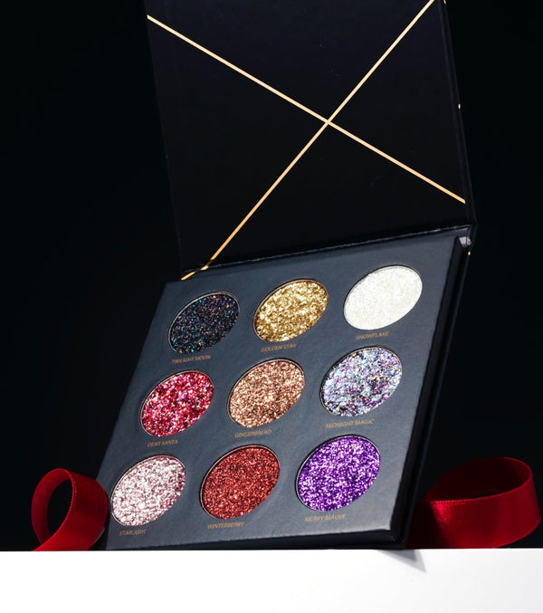 Pressed glitter palette Lovin' Christmas 2.0 - CorazonaBeauty