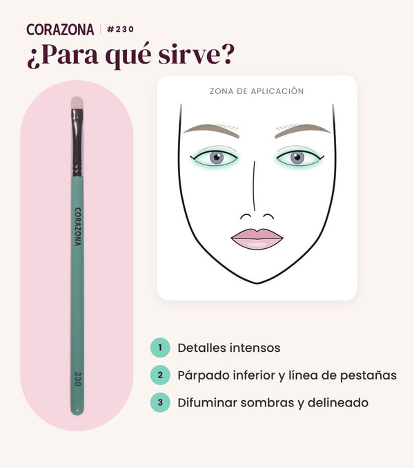 Small Precision Brush #230 - CorazonaBeauty