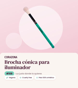 Tapered Highlighter Brush #108 - CorazonaBeauty